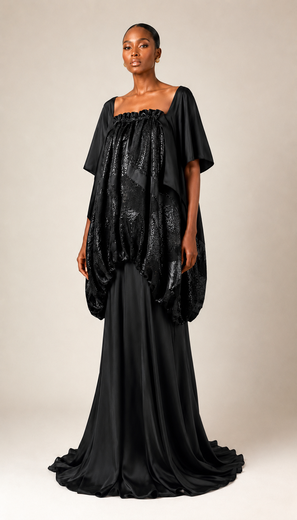 Nduka Kaftan in Black